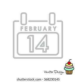 Web line icon. Calendar