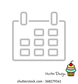 Web line icon. Calendar
