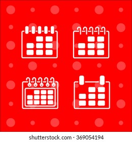 Web line icon. Calendar