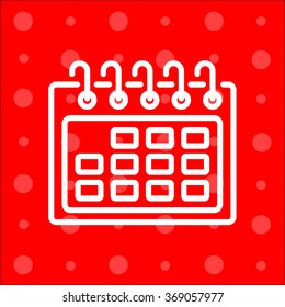 Web line icon. Calendar