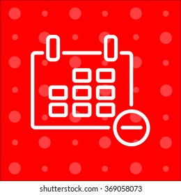 Web line icon. Calendar