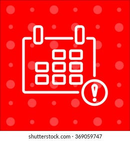 Web line icon. Calendar