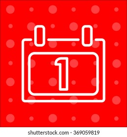 Web line icon. Calendar