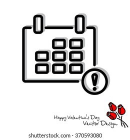 Web line icon. Calendar