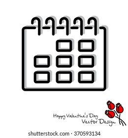 Web line icon. Calendar