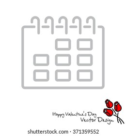 Web line icon. Calendar