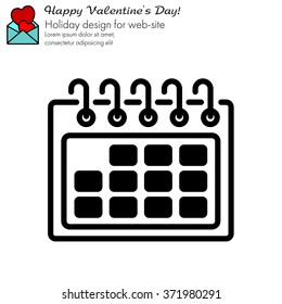 Web line icon. Calendar