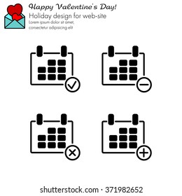 Web line icon. Calendar
