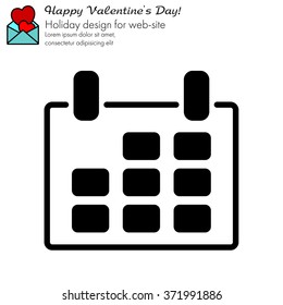 Web line icon. Calendar