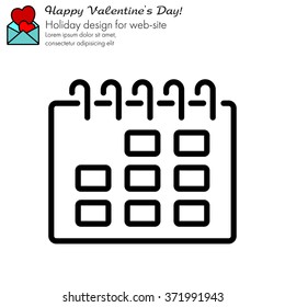 Web line icon. Calendar