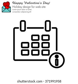 Web line icon. Calendar