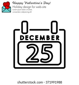 Web line icon. Calendar