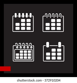 Web line icon. Calendar
