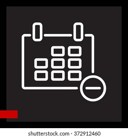 Web line icon. Calendar