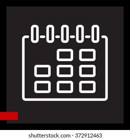 Web line icon. Calendar