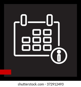 Web line icon. Calendar