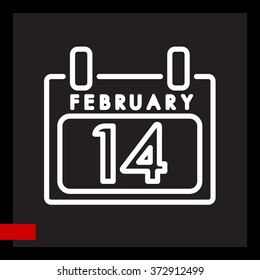 Web line icon. Calendar