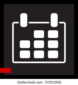 Web line icon. Calendar