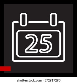 Web line icon. Calendar