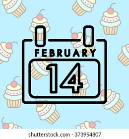 Web line icon. Calendar