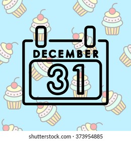 Web line icon. Calendar