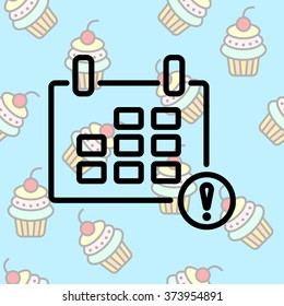 Web line icon. Calendar