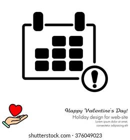 Web line icon. Calendar