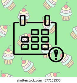 Web line icon. Calendar