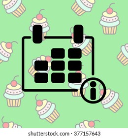 Web line icon. Calendar