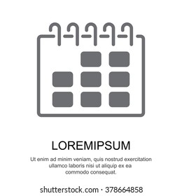 Web line icon. Calendar