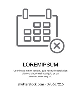 Web line icon. Calendar