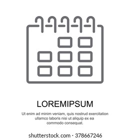 Web line icon. Calendar