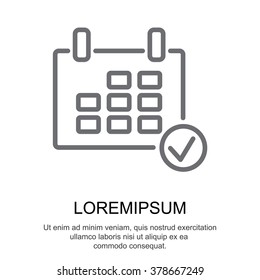 Web line icon. Calendar