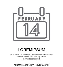 Web line icon. Calendar