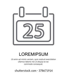 Web line icon. Calendar