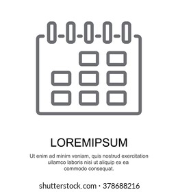 Web line icon. Calendar