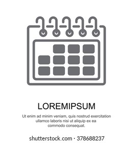 Web line icon. Calendar