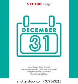Web line icon. Calendar