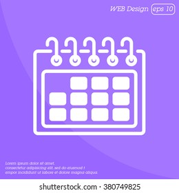 Web line icon. Calendar