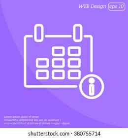Web line icon. Calendar