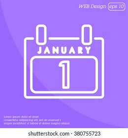 Web line icon. Calendar