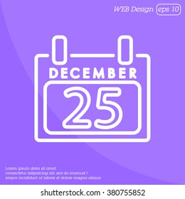 Web line icon. Calendar