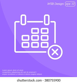 Web line icon. Calendar