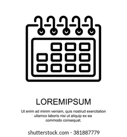 Web line icon. Calendar