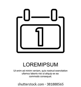 Web line icon. Calendar