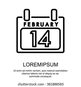 Web line icon. Calendar