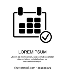 Web line icon. Calendar