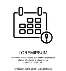 Web line icon. Calendar