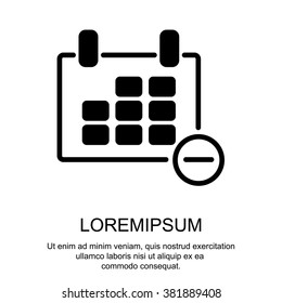 Web line icon. Calendar