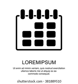 Web line icon. Calendar